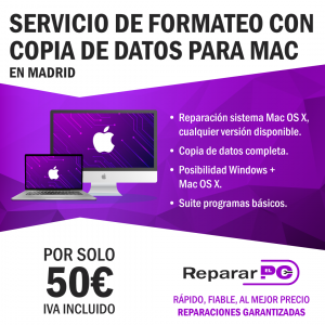 formateo con datos mac