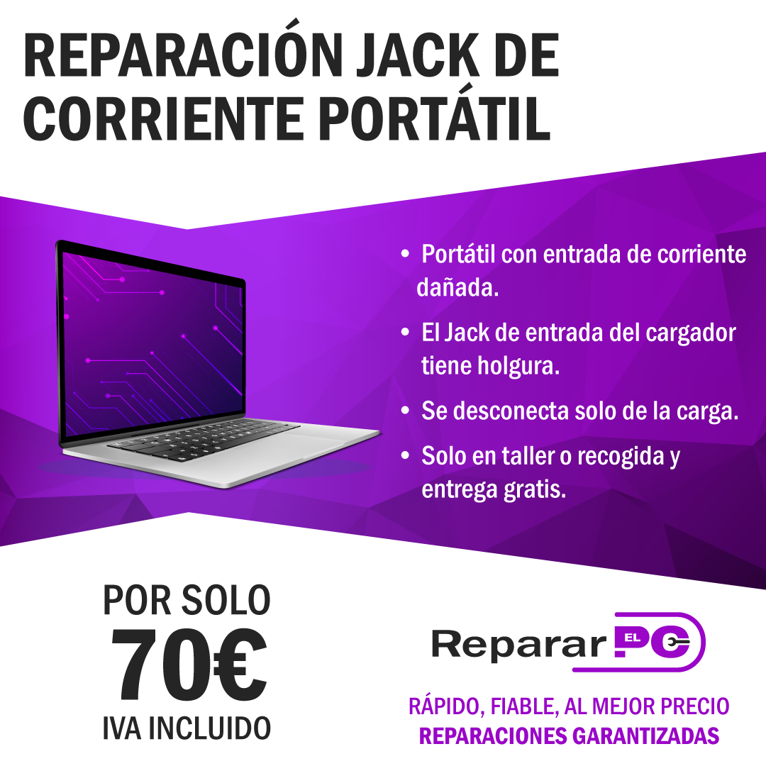 Reparación dc jack